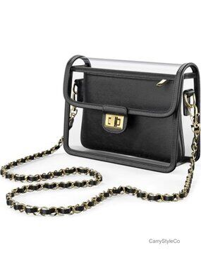 Clear Crossbody Purse with RFID Wallet Stadium Approved TPU